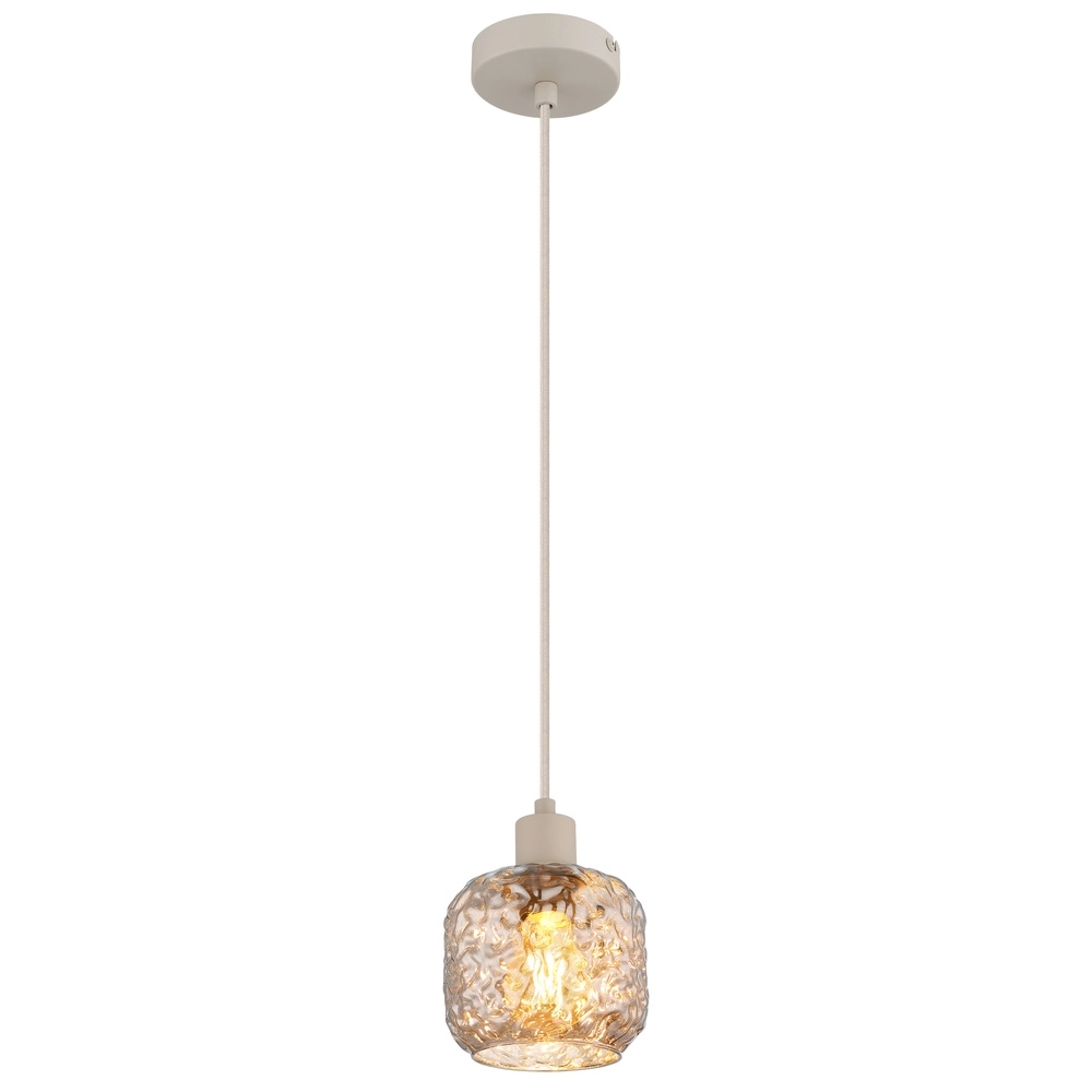 Pendant lamp Antonio sand brown