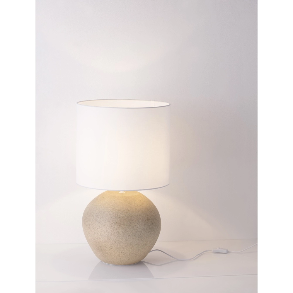 Table lamp Mizu cream with white hood