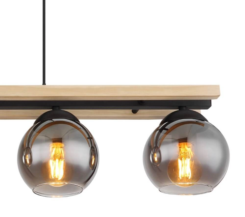Design pendant lamp Conni wood 4-light Globo 9007371444236