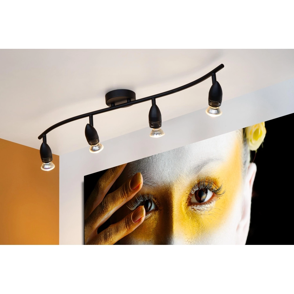 Ceiling spotlight Caro 4-light black Lucide 5411212134257