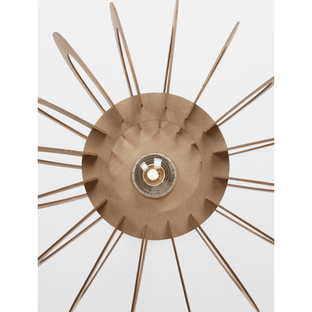 Wooden pendant lamp Ottoline dark Ø 40cm Lyora 5212017436207