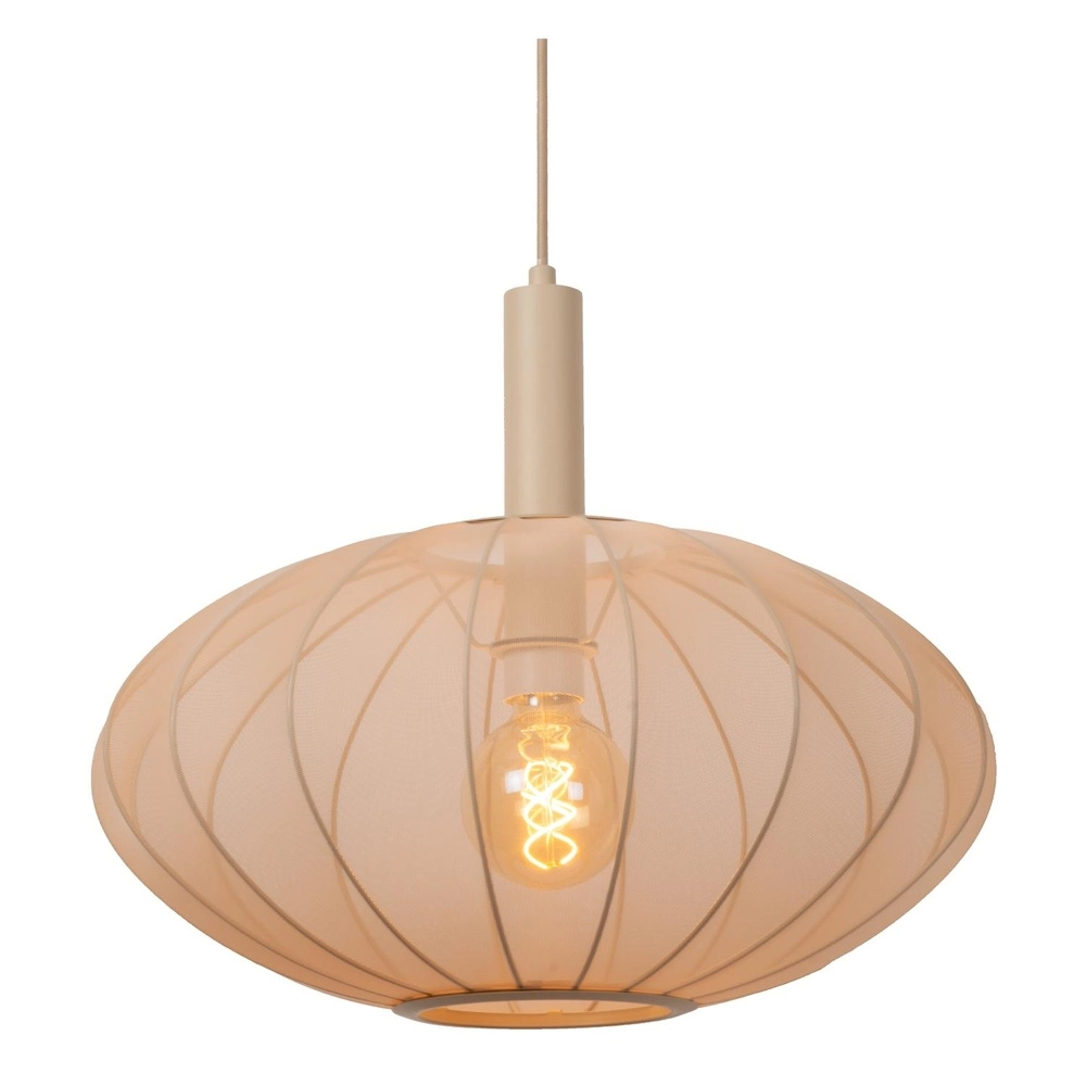 Pendant lamp Corina sand brown Ø 50cm
