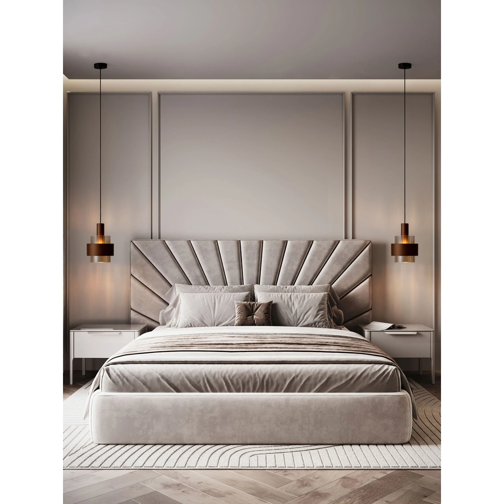 Modern pendant lamp Serena coffee brown Ø 18.5cm Lyora 5212063501133