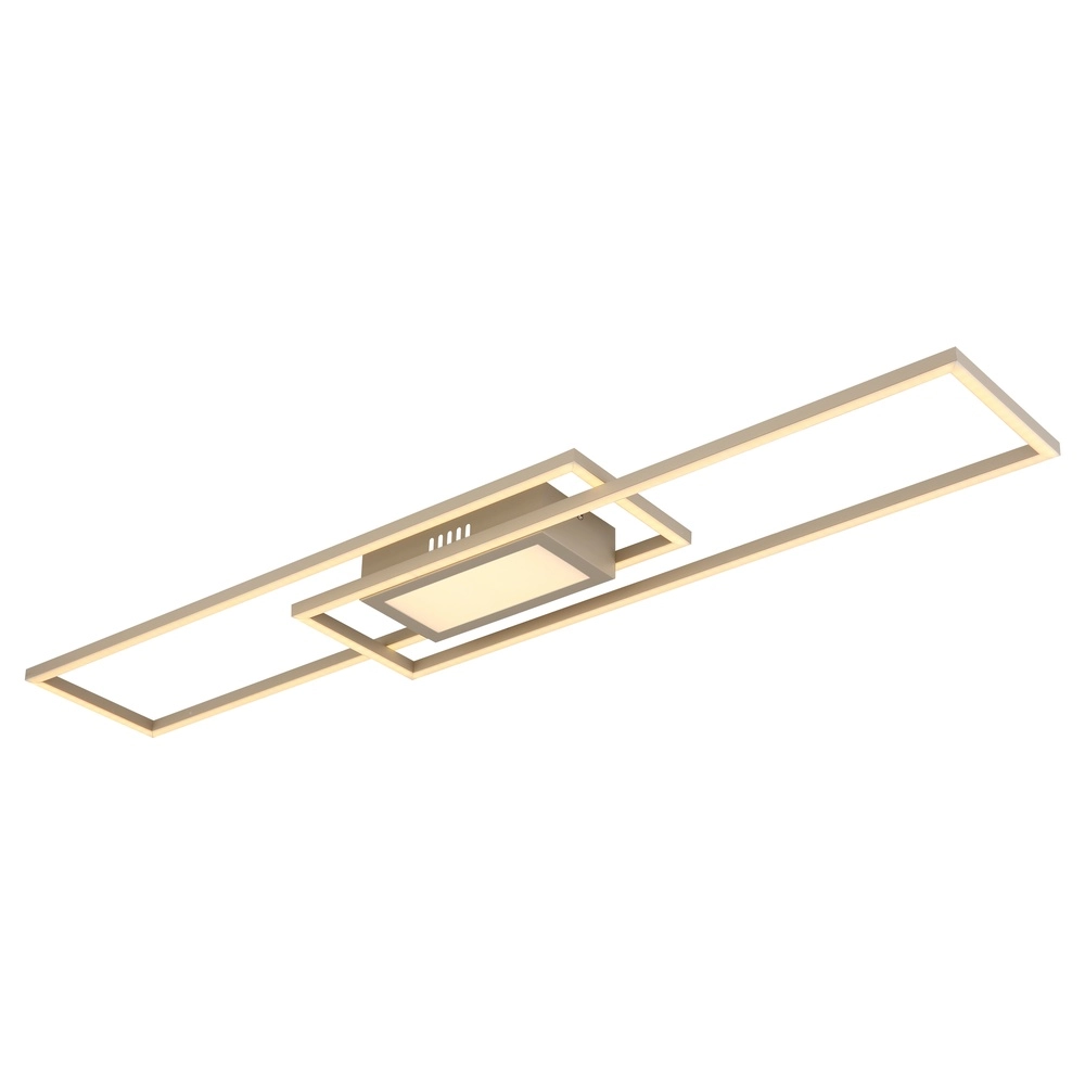 Elongated ceiling lamp Saunders sand brown Globo 9007371587353