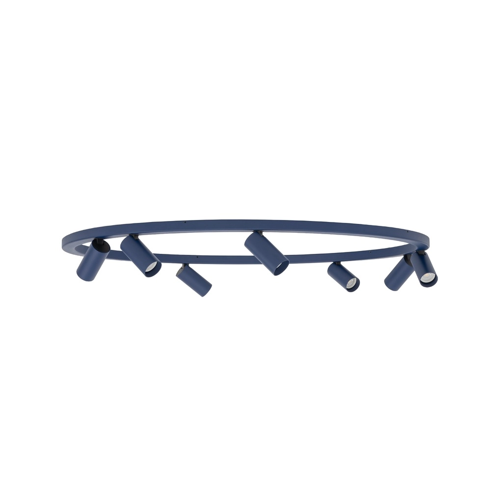 Circle surface-mounted spotlights Fourty 7x GU10 - dark blue Lyora 5903139119474