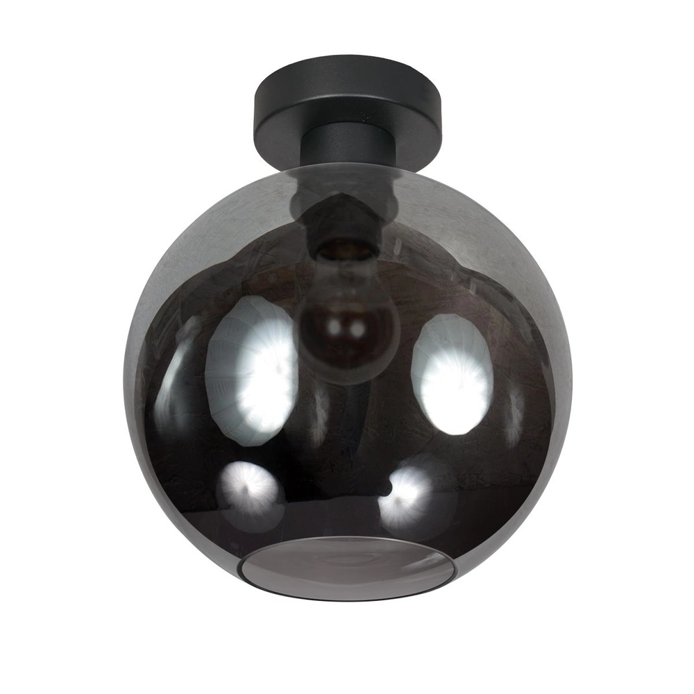 Ceiling lamp Bloeba sphere smoke glass Ø 25cm
