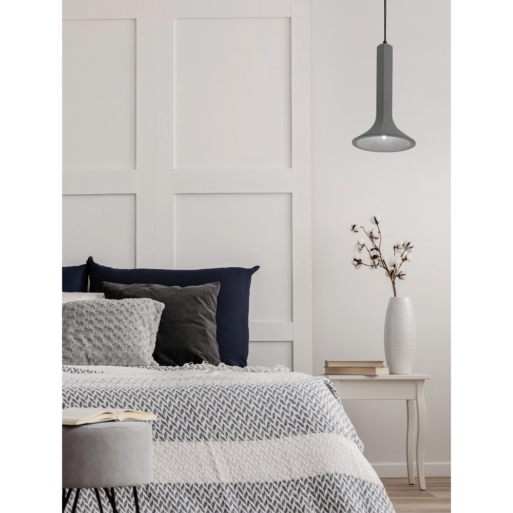 Unique pendant lamp Dylan grey Ø 22.3cm Lyora 5212017440389
