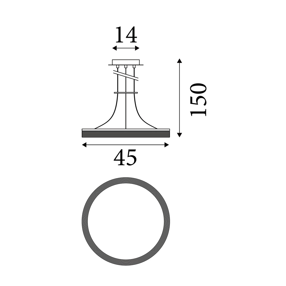 Design pendant lamp Lumen Rings sand brown Ø 45cm