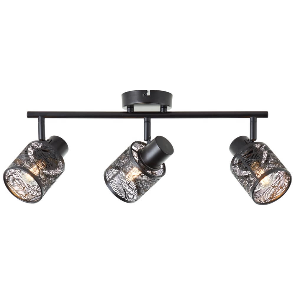 Black ceiling lamp Bano 3-light