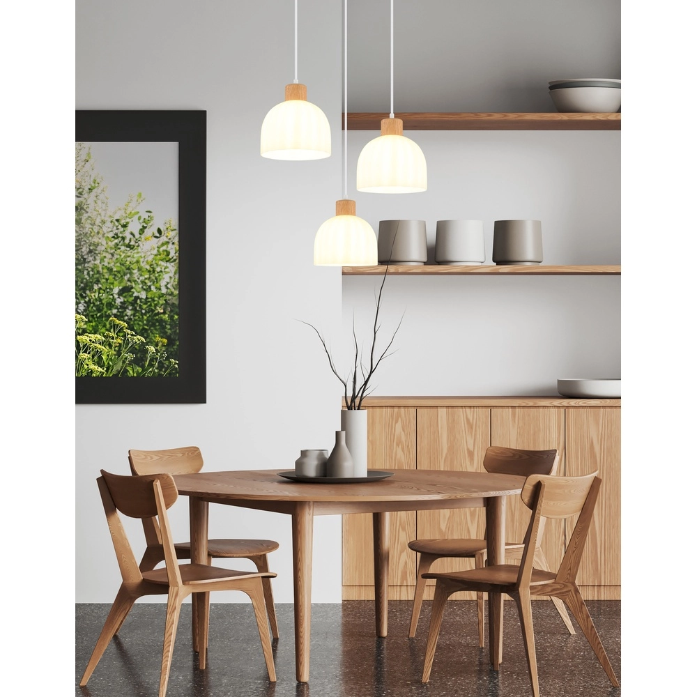 3-light pendant lamp Swanson white Globo 9007371592999