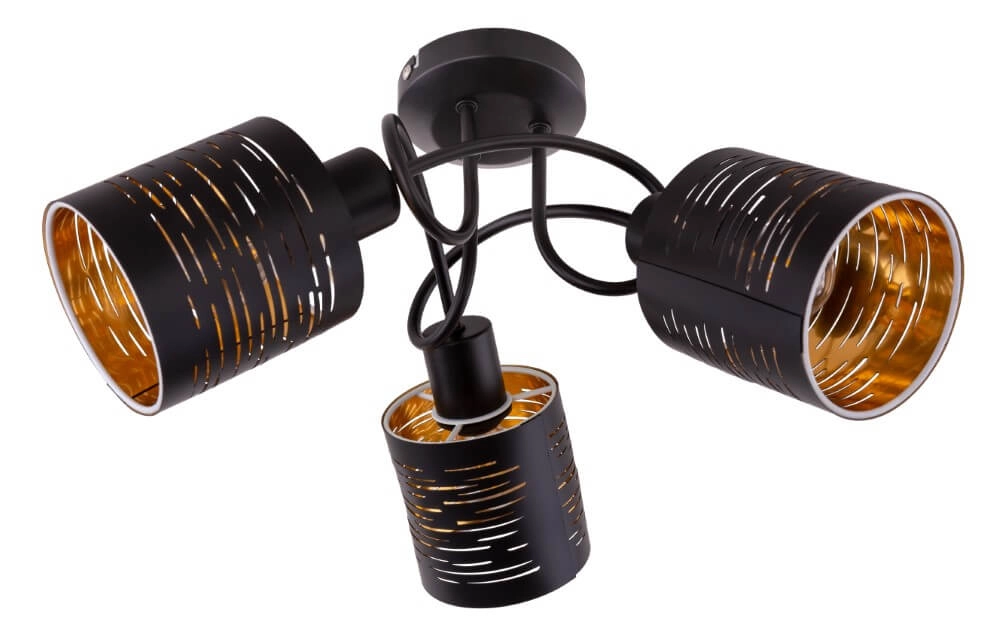 Ceiling lamp black Tunno 3-light Globo 9007371386086