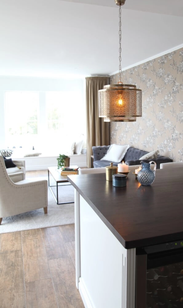 Hanging lamp Hermine matt brass By Rydéns 7391741004017