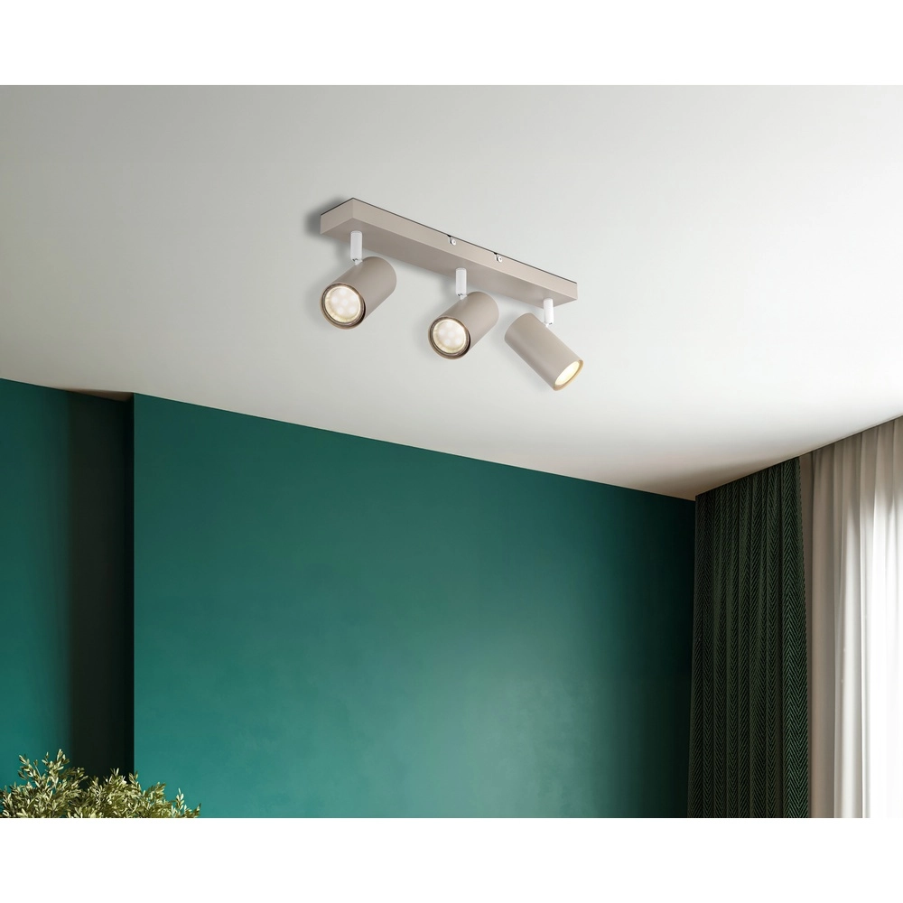3-light ceiling spotlight Robby sand brown Globo 9007371569458