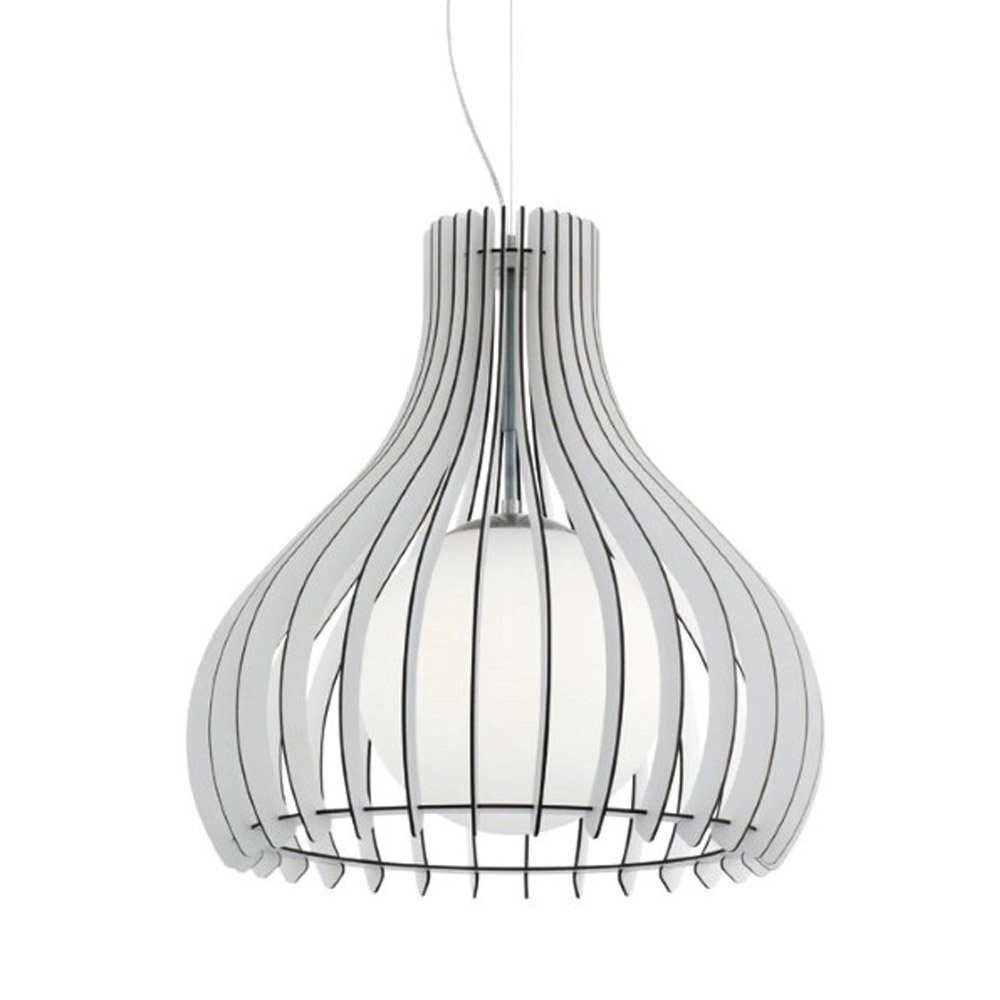Pendant lamp Tindori 50cm white wood