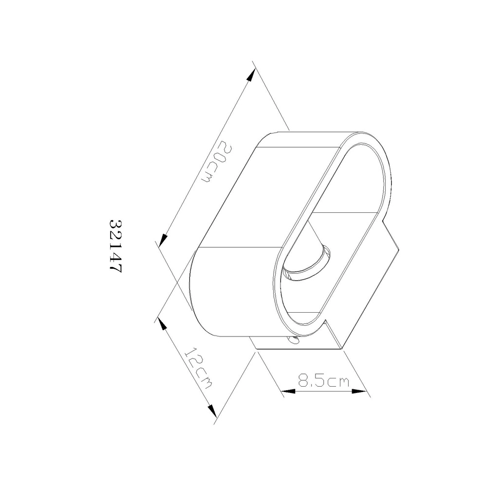 Modern wall lamp Ferguson oval grey Globo 9007371589913