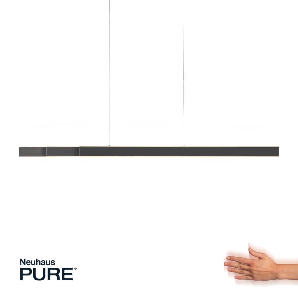 Sleek hanging lamp Pure Lume anthracite Paul Neuhaus 4012248357842