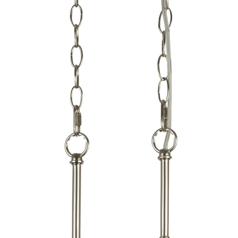Dining room pendant lamp Dallas matte silver Searchlight 5053423137186