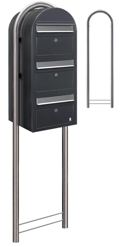 Mailbox Trio 7016 i Dark grey Bobi 6417237015143