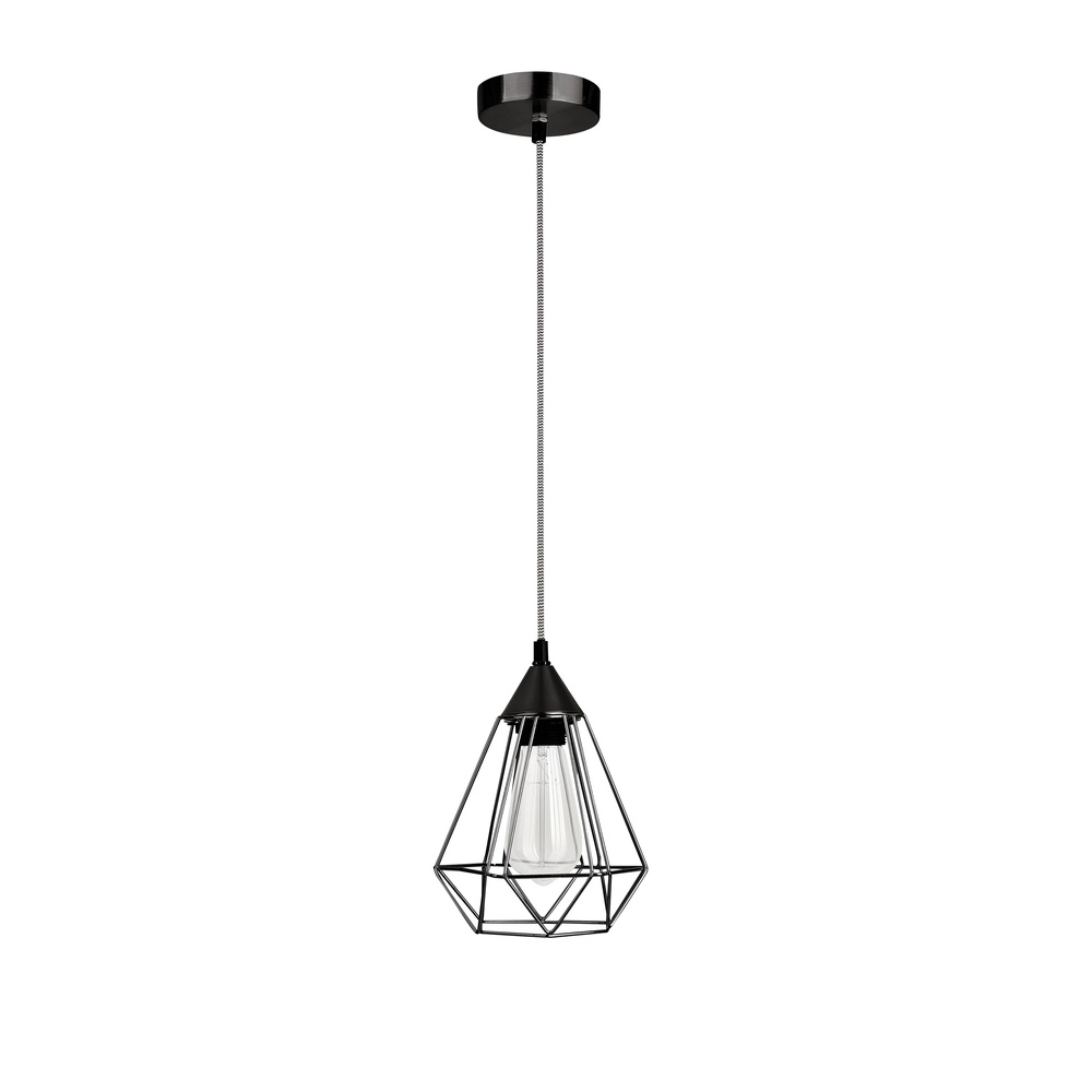 Pendant lamp Paolo 1-light black