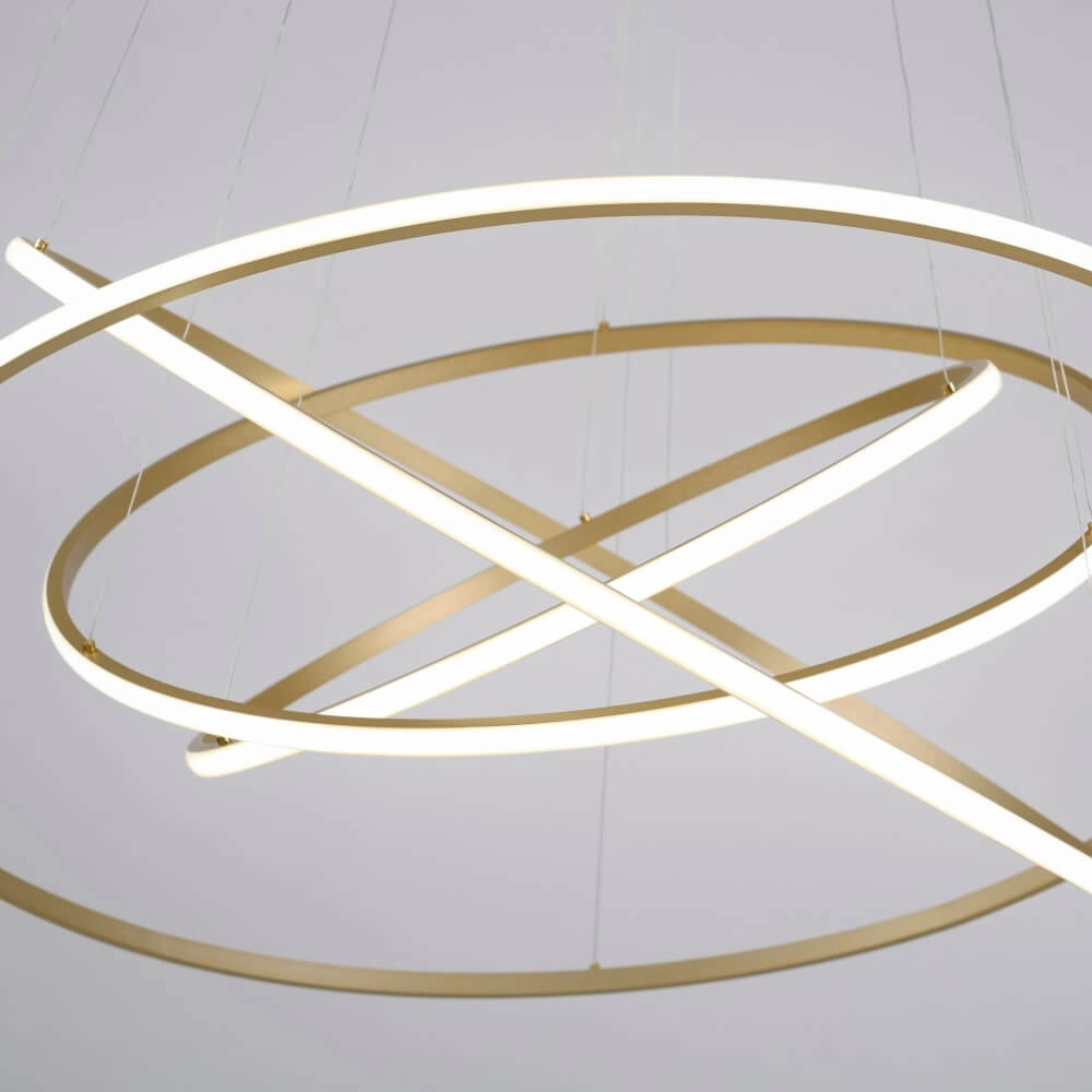 Modern pendant lamp Tessara brass Paul Neuhaus 4012248372661