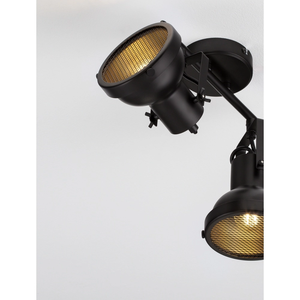 Ceiling lamp Ruvi 2-light black Lyora 5212017446367
