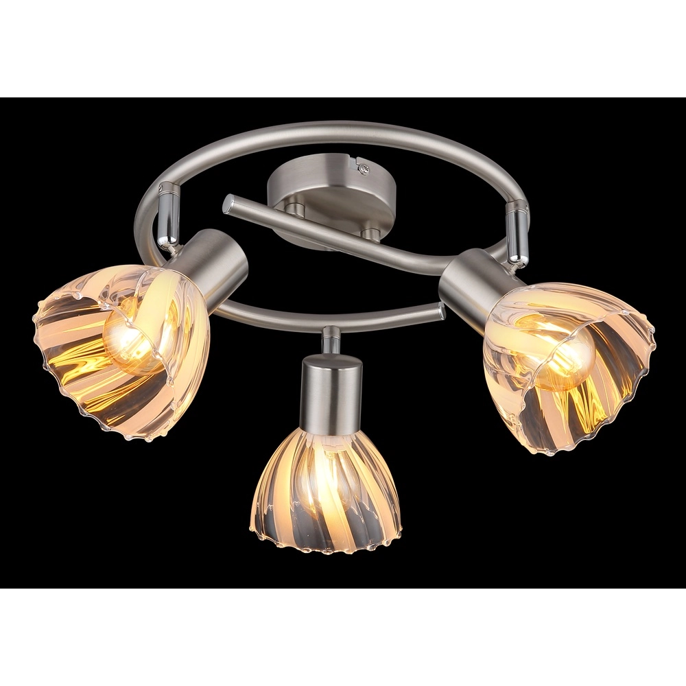 Ceiling lamp 3-lights Zachery nickel Globo 9007371533480