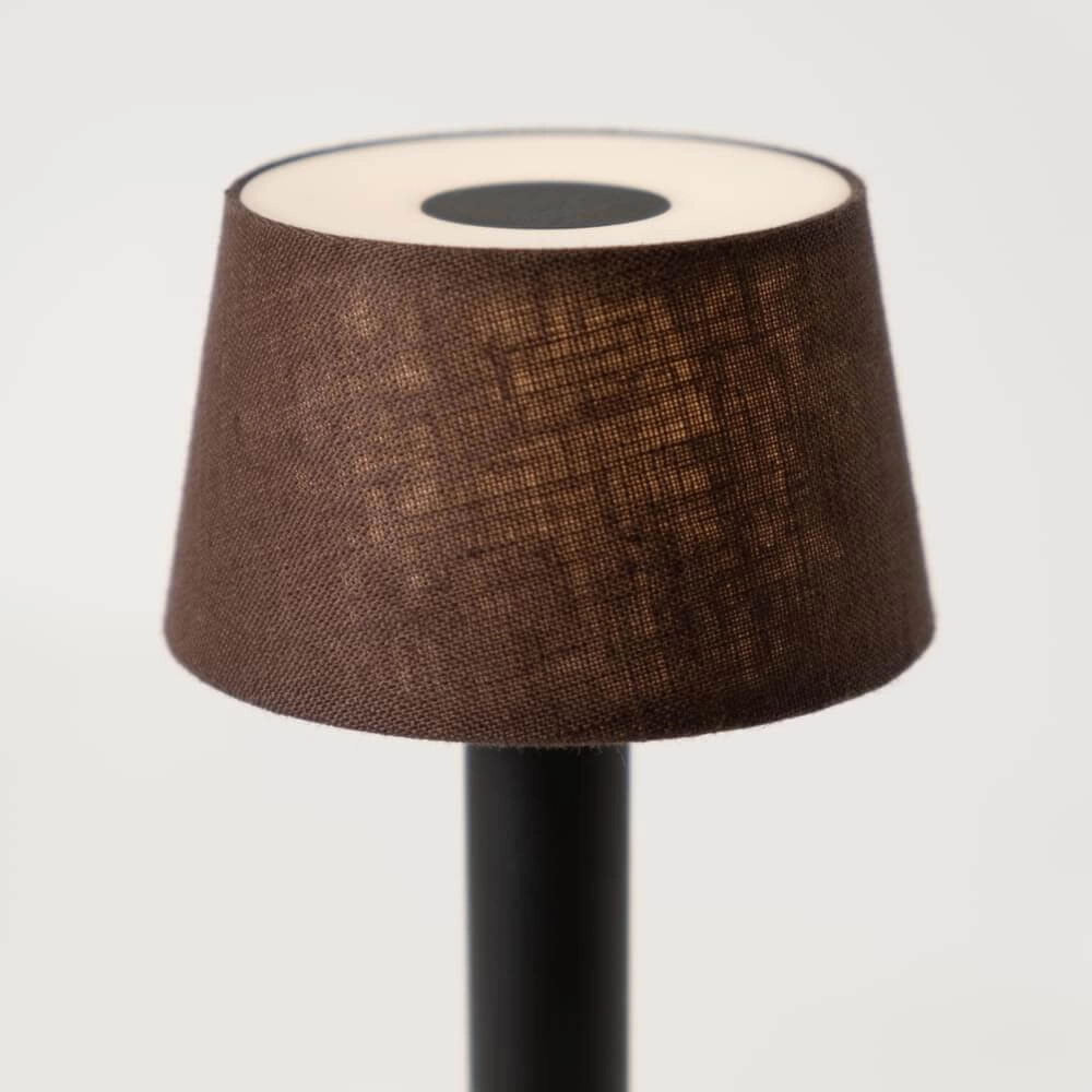 Rechargeable table lamp Two Black Brown linen Humble 7446023312370