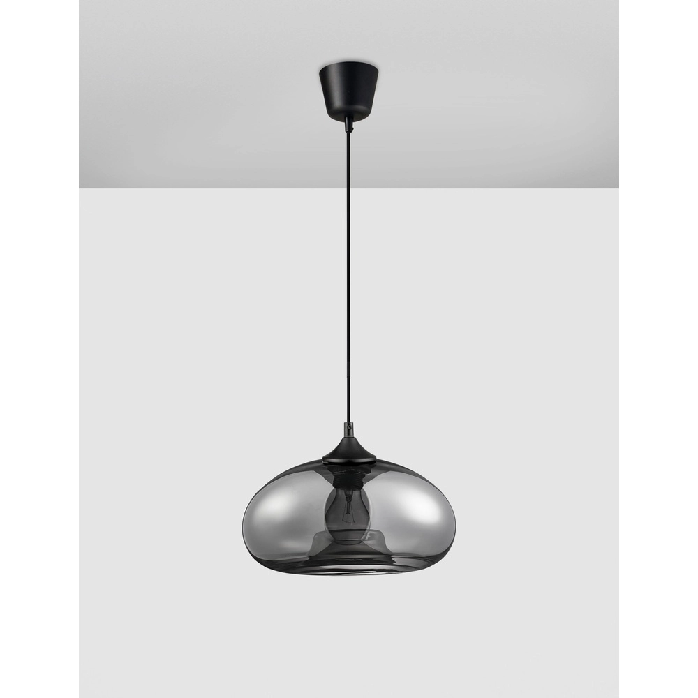 Pendant lamp Savaz chrome glass Ø 28 x 14cm Lyora 5212017421265