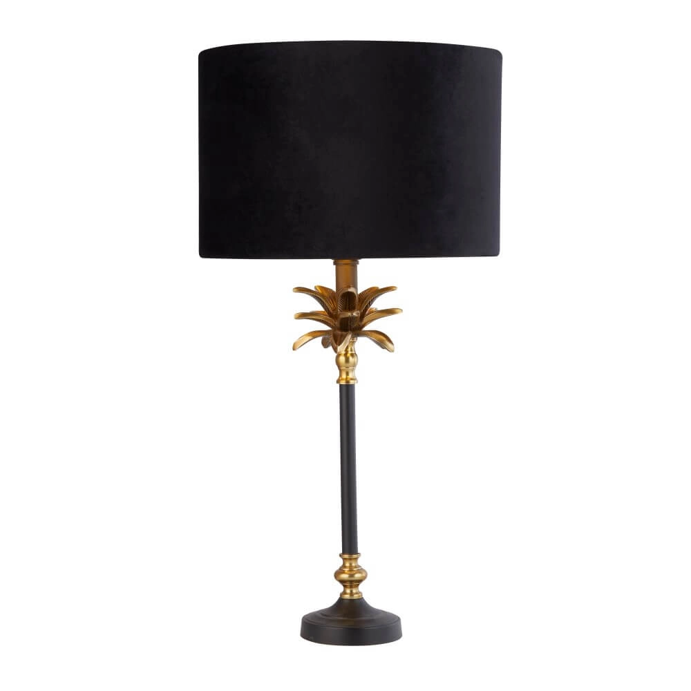 Table lamp Palm black with black hood Searchlight 5053423257389