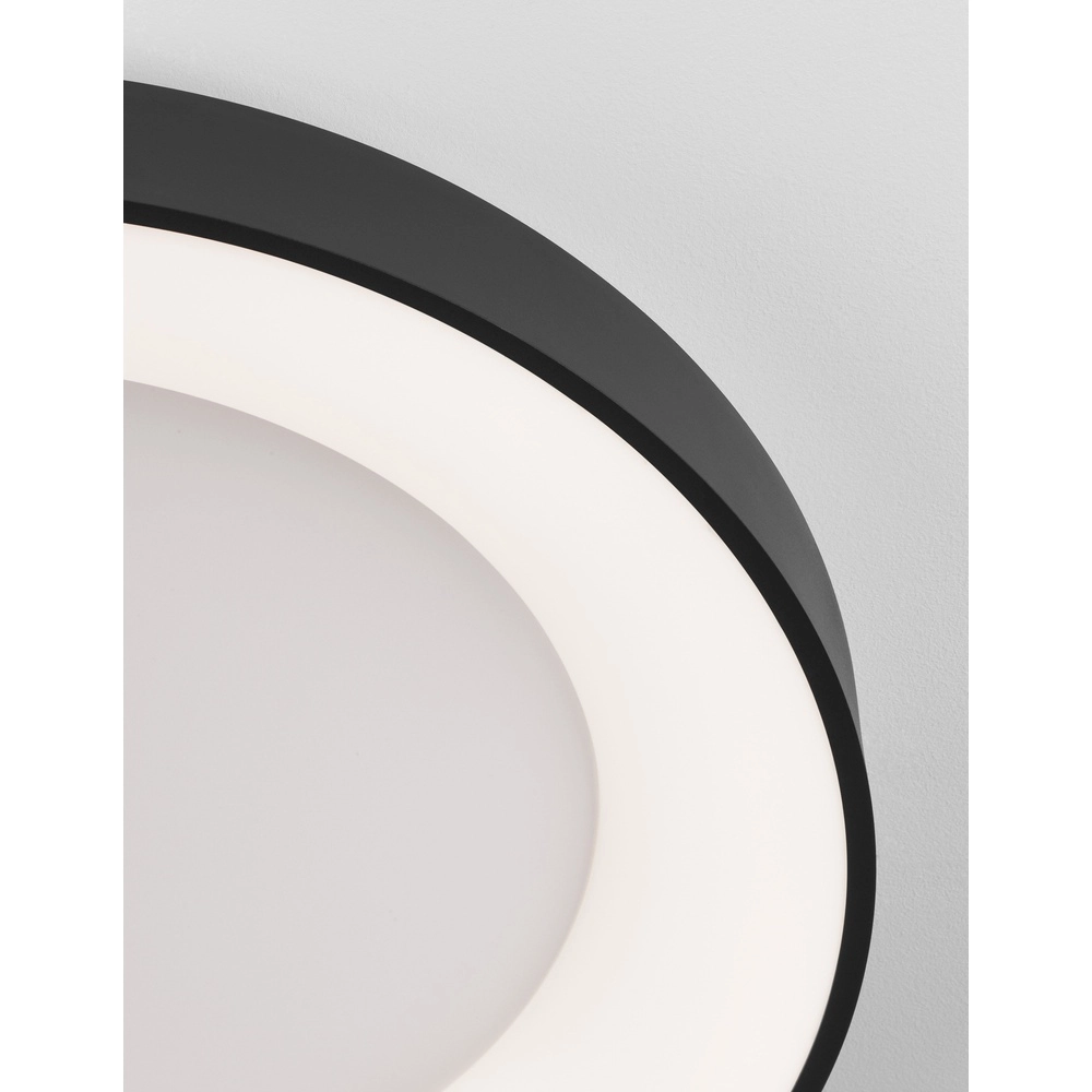 Ceiling lamp Rando Thin black Ø 60cm Lyora 5212017420107