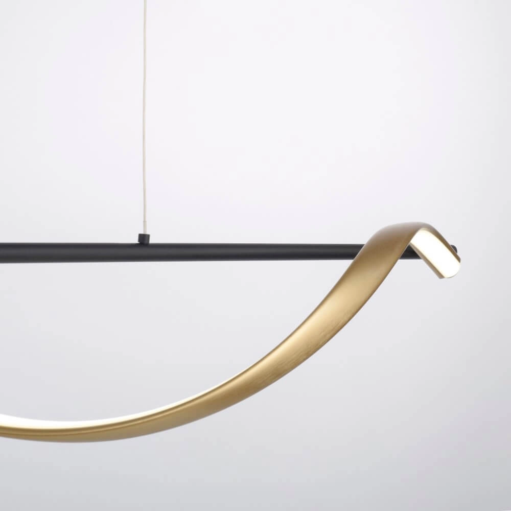 Wavy pendant lamp Q-Swing anthracite Paul Neuhaus 4012248373767