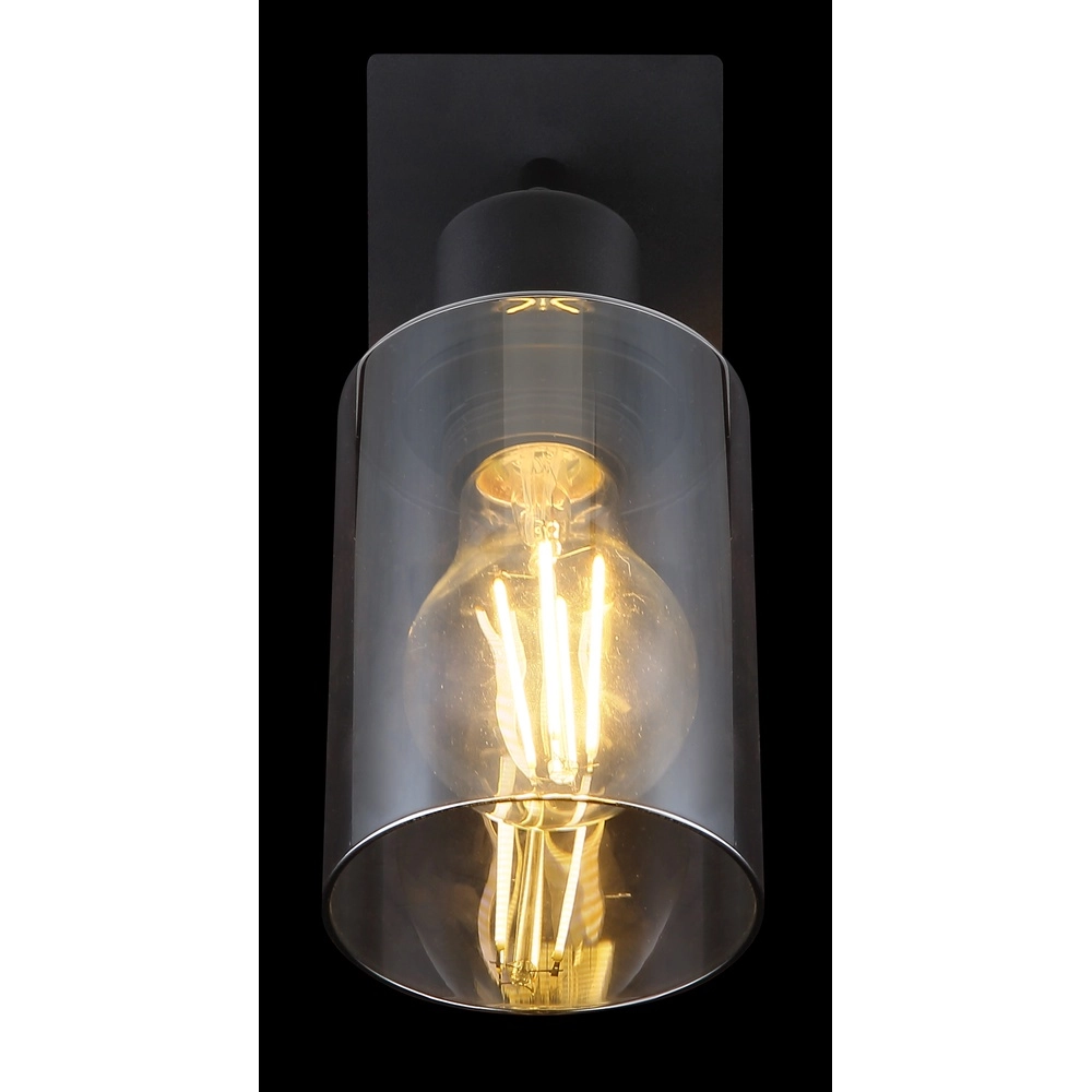 Wall lamp Hadera black with smoke glass Globo 9007371437214