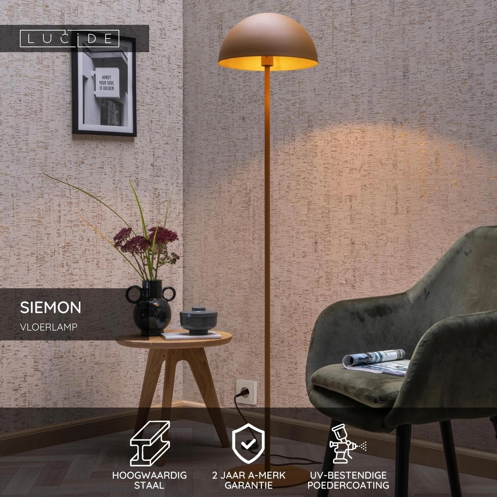 Design floor lamp Siemon yellow Lucide 5411212451699