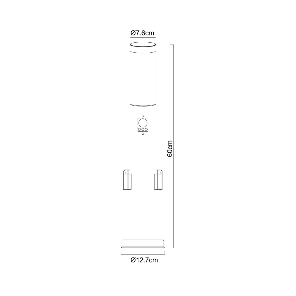 Garden lamp Boston I Stainless steel with socket Globo 9007371353026