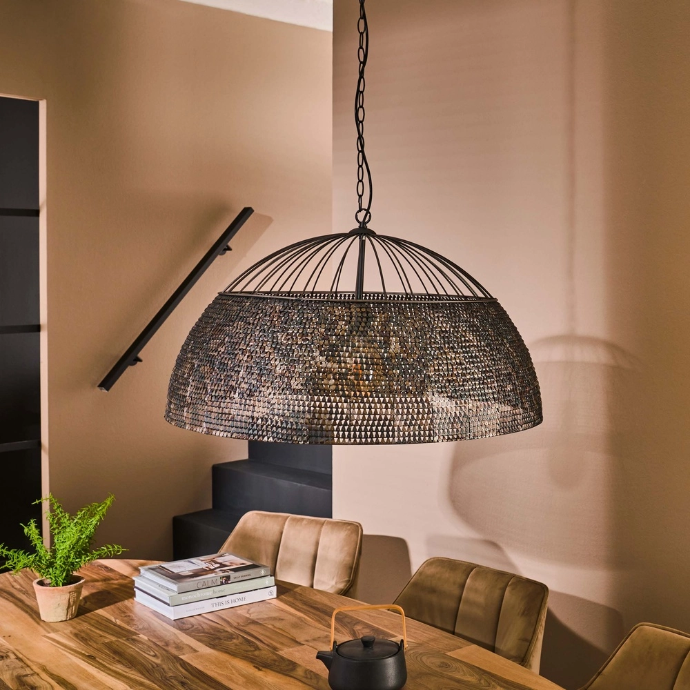 Scale-look pendant lamp XXL Armor Ø 80cm Lyora 8716803512917