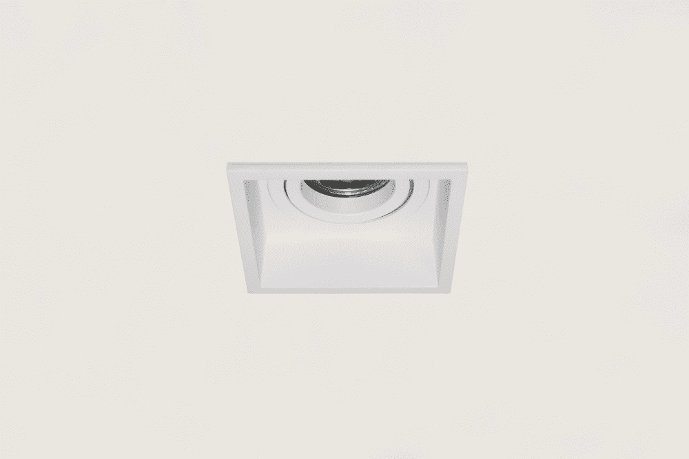 Square recessed spot Rex white
