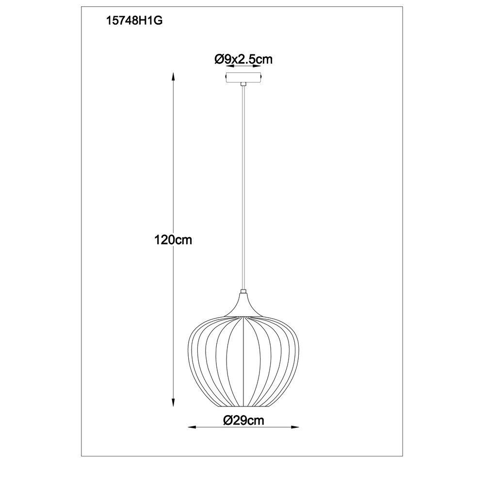 Pendant lamp Sander Green glass Globo 9007371509126