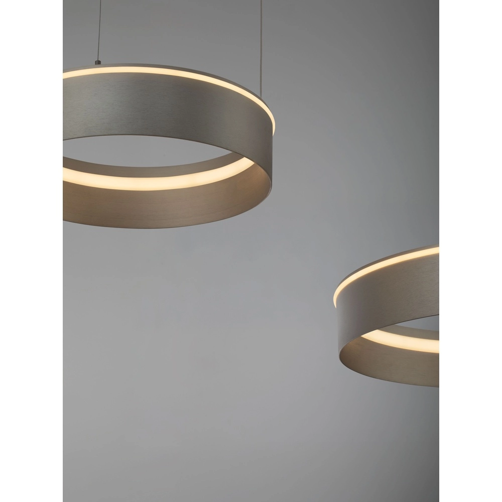 Modern pendant lamp Olivia Double nickel Lyora 5212017494276