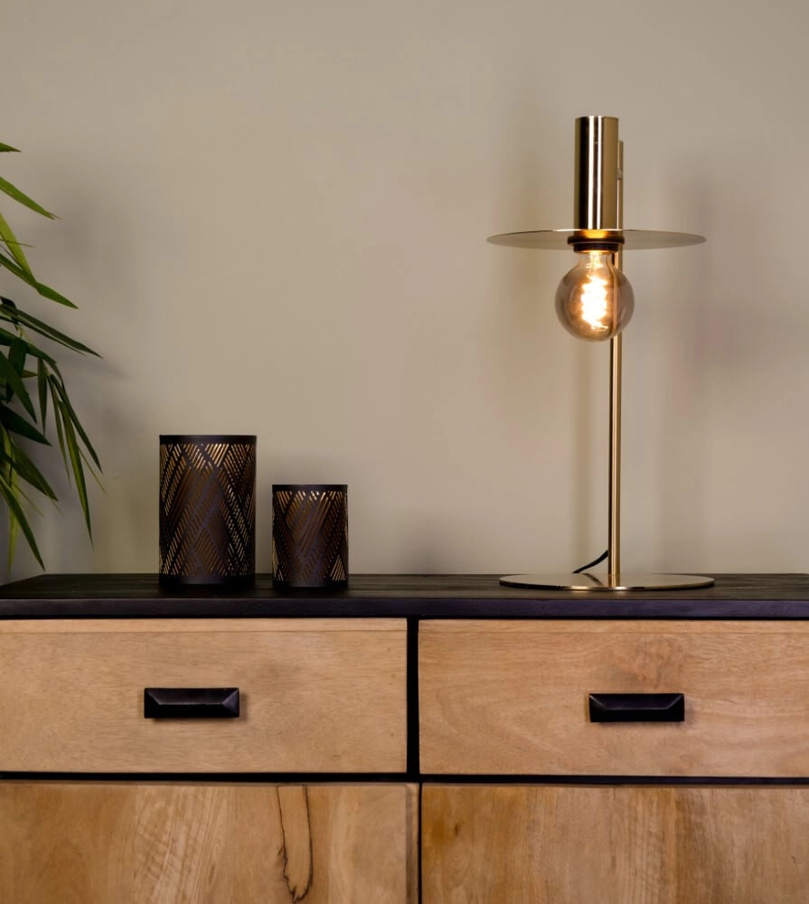 Golden table lamp Escandell Eglo 9008606273904