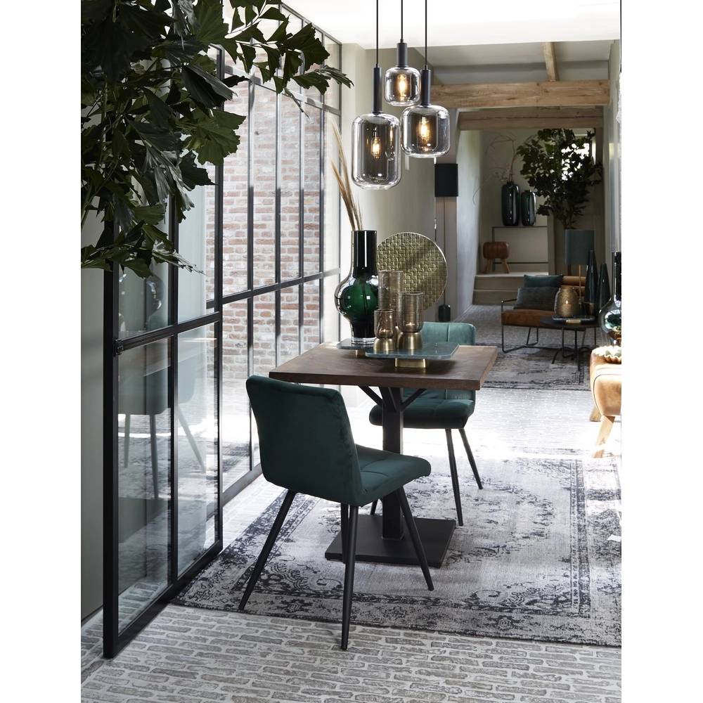 Smoke Glass Pendant Light Lekar Ø 22cm - 1x E27 Light & Living 8717807636678