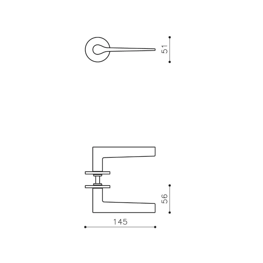 Design door handle Lama L chromium Olivari 8714186477809