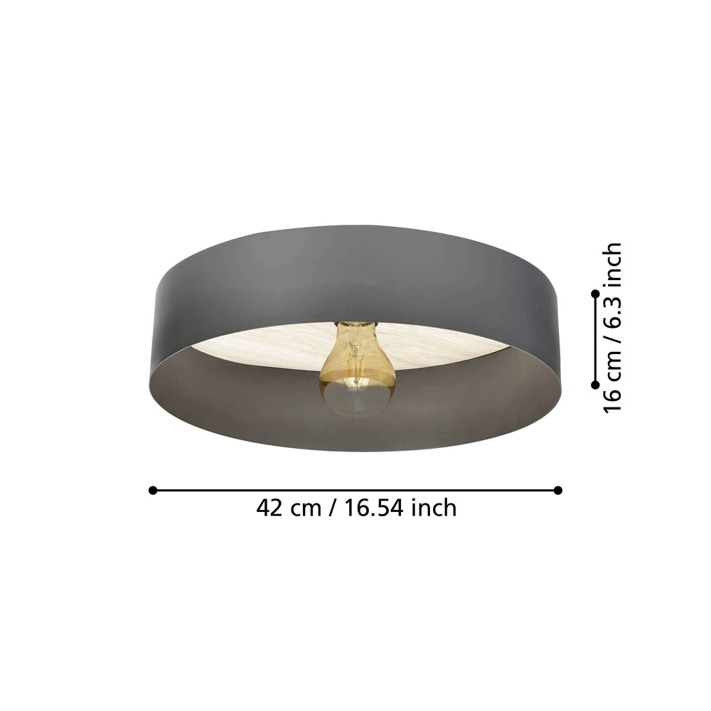 Scandinavian ceiling lamp Duaia Ø 42cm - cappuccino Eglo 9008606328000