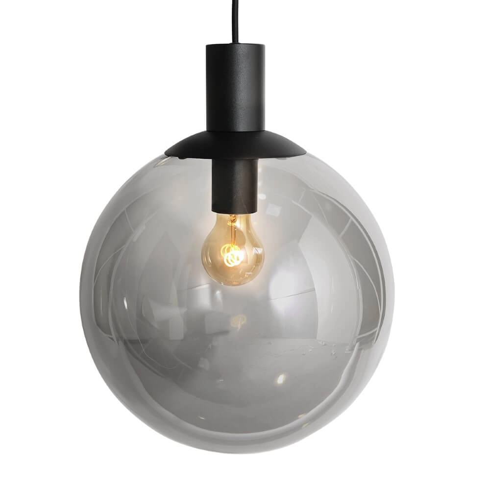 Vide hanging lamp Bollique black with smoked glass Steinhauer 8712746172997