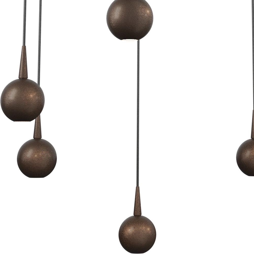7-light pendant lamp Talana cocoa brown Ø 50cm DTW Masterlight 8718121399058