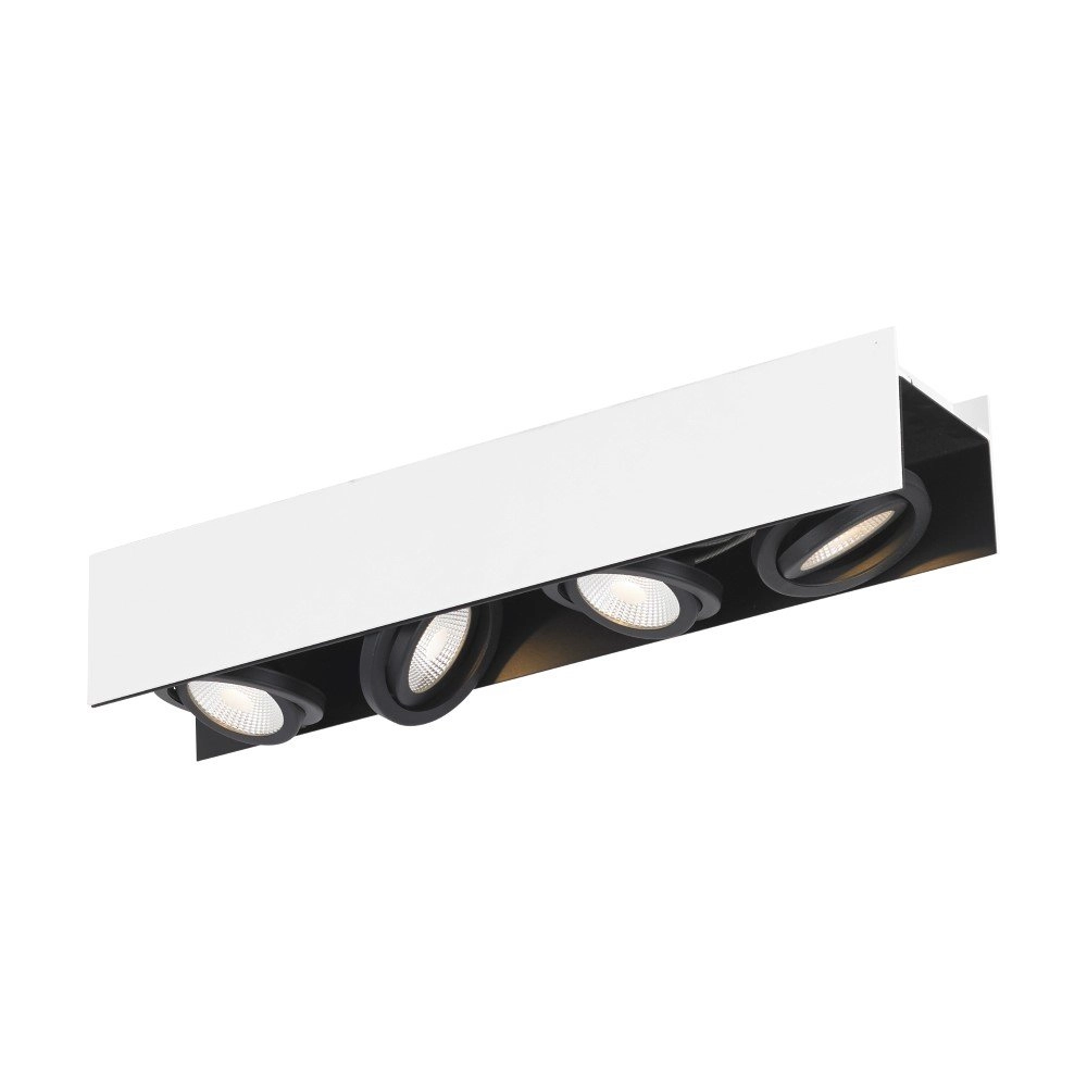 Directional spotlights Vidago 4-light white with black