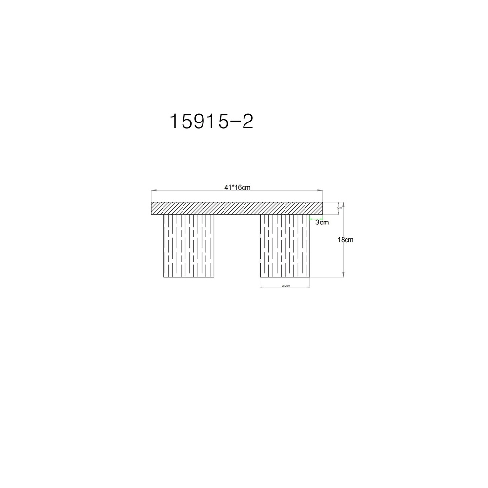 Ceiling lamp Underwood wood 2-light Globo 9007371481033