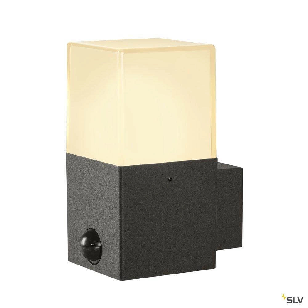 Anthracite outdoor lamp Grafit with sensor square
