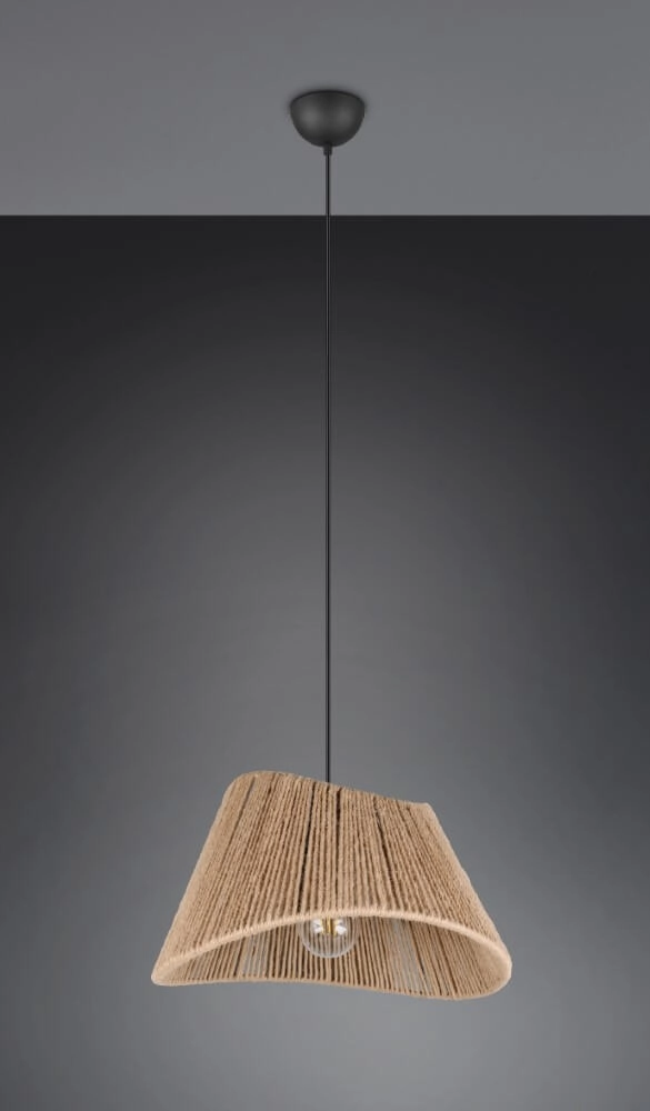 Japandi pendant lamp Valerie rattan Ø 52cm Trio 4017807637380