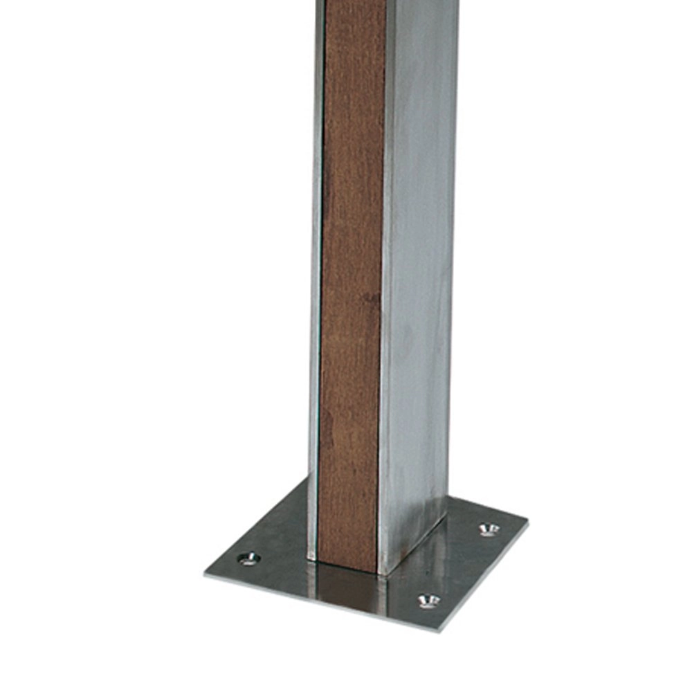 Garden spotlight Q-Bic Teak 1 60cm wood-stainless steel Royal Botania