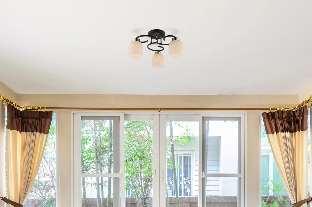 Ceiling lamp Pessoa Iv Black Globo 9007371329045